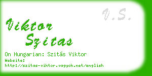 viktor szitas business card